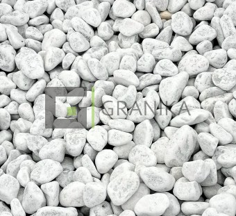 Галька мраморная Bianco Carrara