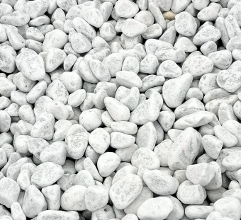 Галька мраморная Bianco Carrara