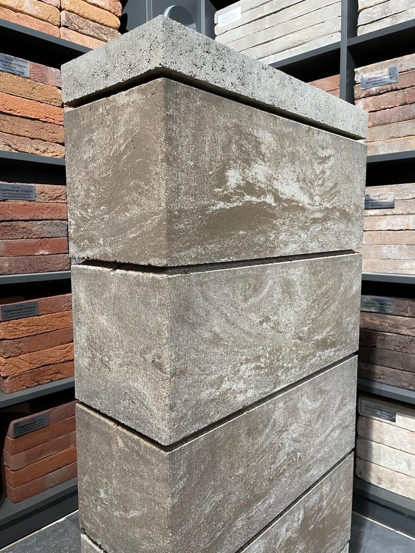 Блоки для забора (заборные) - бетонные, гладкие, для столбов